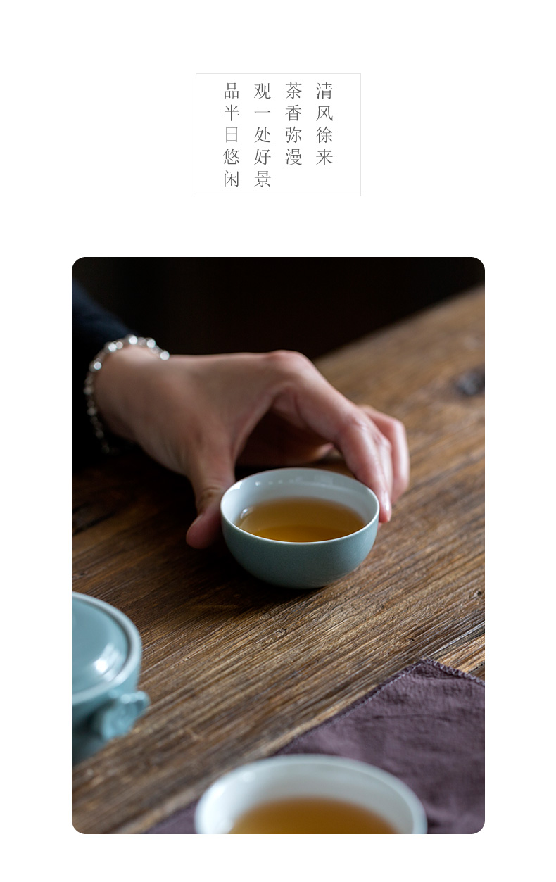Don difference up find the land crack ultimately responds a pot of two cups of contracted office tea sets portable travel package ceramic kung fu tea set