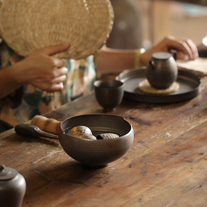 Tang s hand made rust glaze tea wash cup for wash water tea cups to receive large bowl of ceramic building tea water fittings