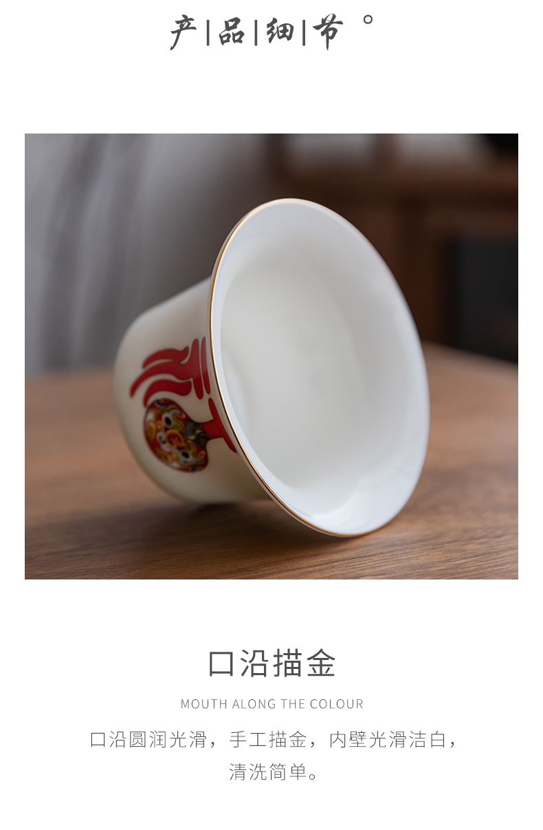 Tang s fortune travel tea set suit white porcelain crack a pot of three glass office travel on - board, portable package