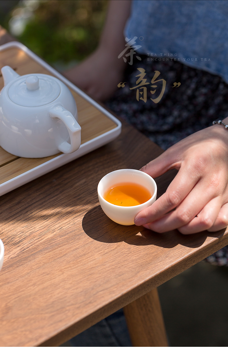Tang s dehua white porcelain sample tea cup masters cup ceramic tea bowl household kung fu tea tea cups