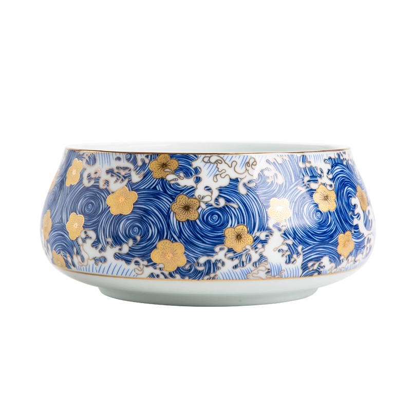 Don difference up colored enamel household large writing brush washer water washing dishes washed ceramic kung fu tea tea accessories tea taking with zero