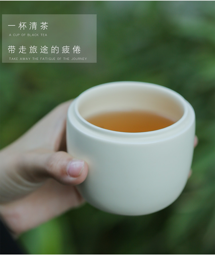 Tang s filtering separation ceramic tea cup with lid office home tea cup creative express portable package