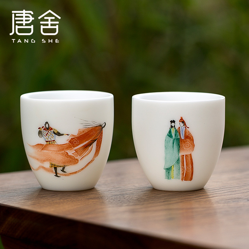 Don difference up a Chinese Odyssey is pure manual kung fu hand sample tea cup white porcelain ceramic cups sun wukong was master cup single CPU