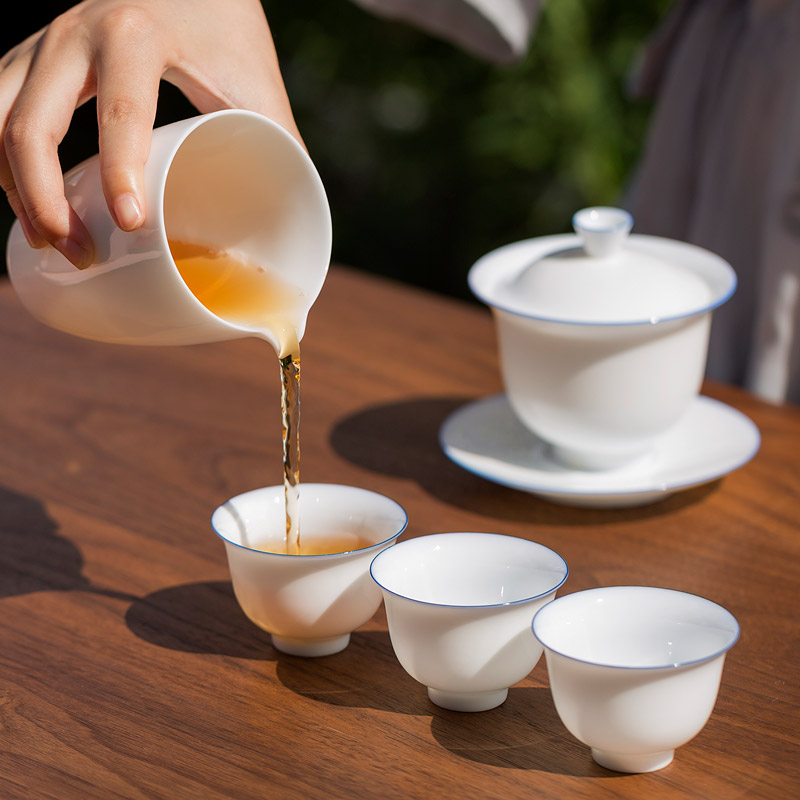 Don difference up thin body white porcelain cups large sweet white kung fu master cup single cup sample tea cup single ceramic kung fu tea set