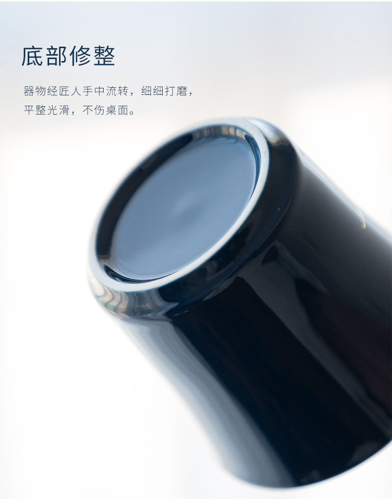 Don difference up ji blue ceramic tea cup tea separation of men and women office home drinking tea with cover filter individual cup water