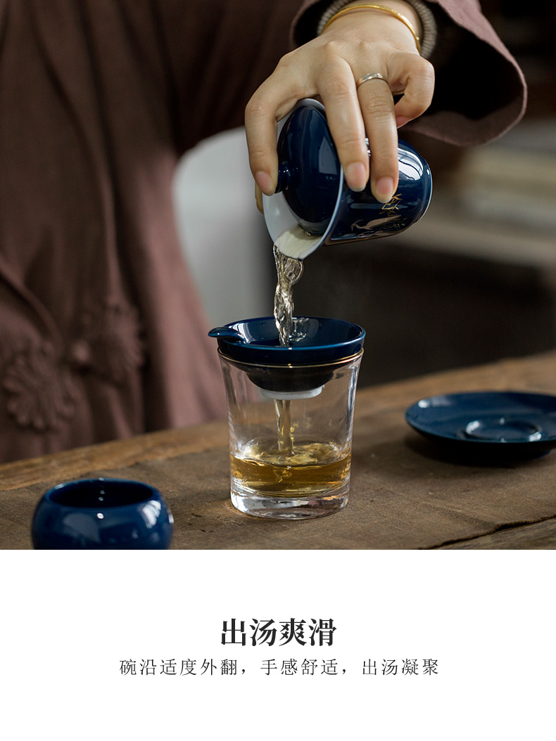 Don difference up ceramic tea set household kunfu tea contracted Chinese tea taking ceramic teapot teacup gift box package