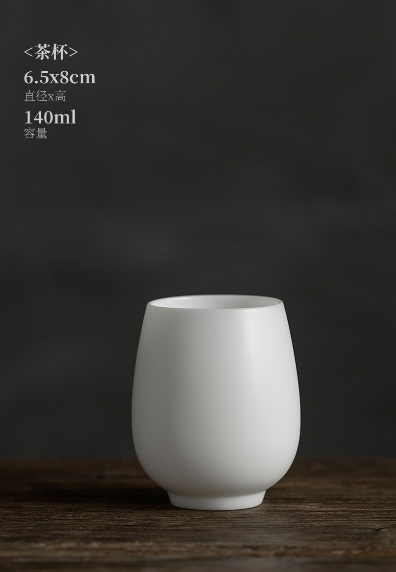 Don difference up harmony cup dehua suet jade porcelain white porcelain individual sample tea cup large master cup ceramic cup gift box