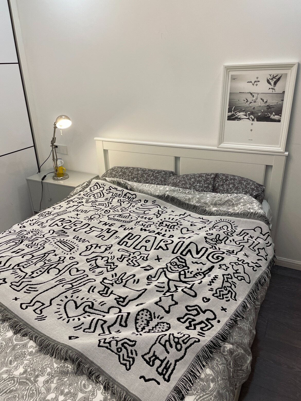 Гобелен 涂鸦大师 凯斯哈林 keith haring个性运动卡通毯沙发毯四季多用毯