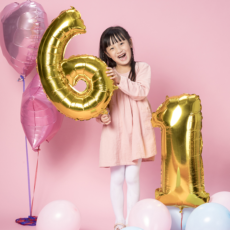 Digital Aluminum Film Balloon Golden Silver Color Digital Balloon Aluminum Film Balloon Birthday Party Decorate Letter Balloons-Taobao