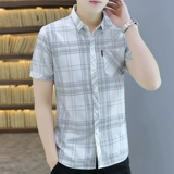 Летняя шелковая универсальная тонкая рубашка для отдыха, короткий рукав