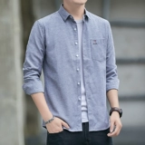 Летняя осенняя однотонная рубашка, трендовая универсальная куртка для отдыха