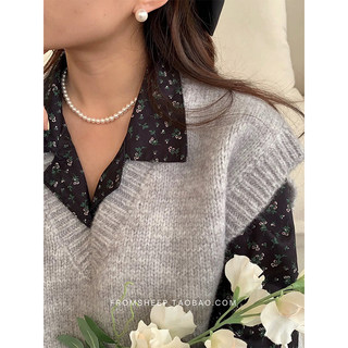 E「她非池物」法式轻奢仿珍珠项链女ins感气质锁骨链名媛网红颈链