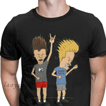 Men Beavis Butthead Rock Tshirt Male Extended T Shirt Comic