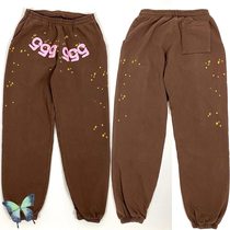 Six 5 555555 Sweatpants Men Women High Quality Spider Brown