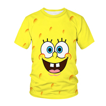 2020Funny Yellow Bob t-Shirt Mens Sponge Family Printing 3D