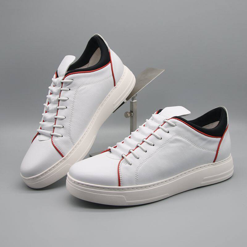 Foreign Trade Tails single scarce goods Source Pick up Leather Men Casual Shoes Head Layer Bull Leather Trendboard Shoes Little White Shoes Men's Shoes
