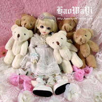 bjd doll va cuddle with prop plush cubs hold the bear and hold the bear brown bear white bear joint bear