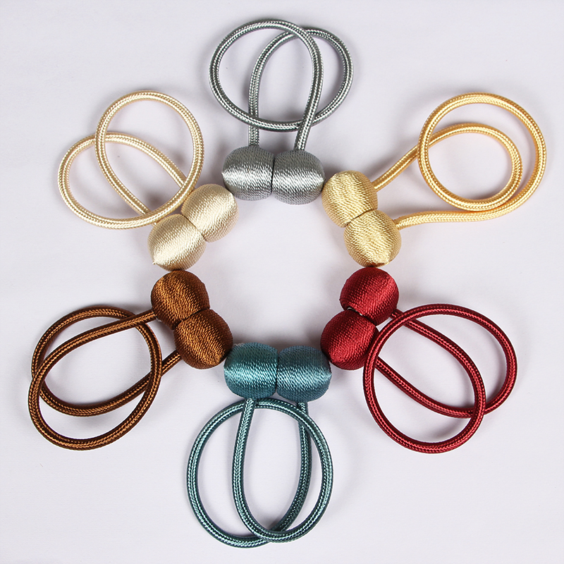 Curtain straps A pair of versatile magnet buckle woven curtain buckle curtain buckle curtain tie buckle curtain rope strap