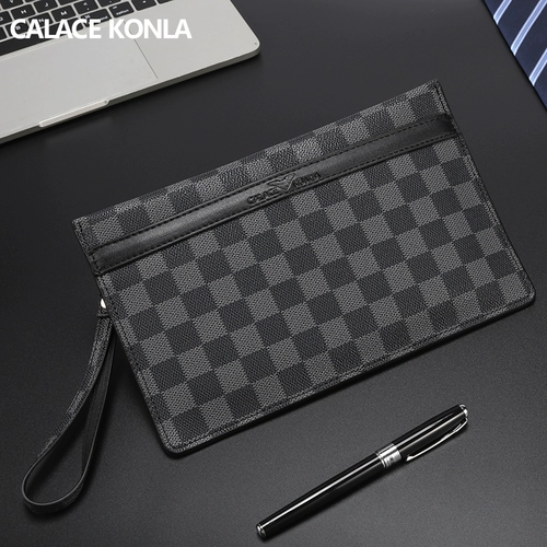 Модная сумка с петлей на руку, мужская универсальная маленькая сумка клатч для отдыха, коллекция 2021, из натуральной кожи