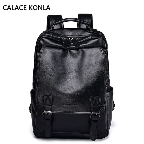 Вместительная и большая сумка для школьников для путешествий, школьный рюкзак, ноутбук, из натуральной кожи, 15.6 дюймов