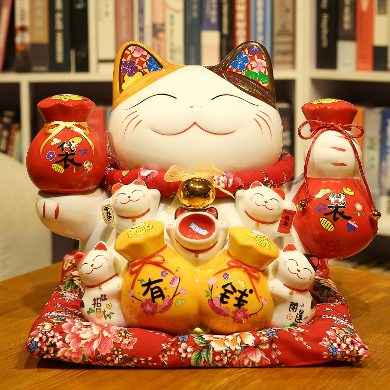 Thirty and the same recruitment cat fixture open saving cans creative giftsHome large living room shop ceramic