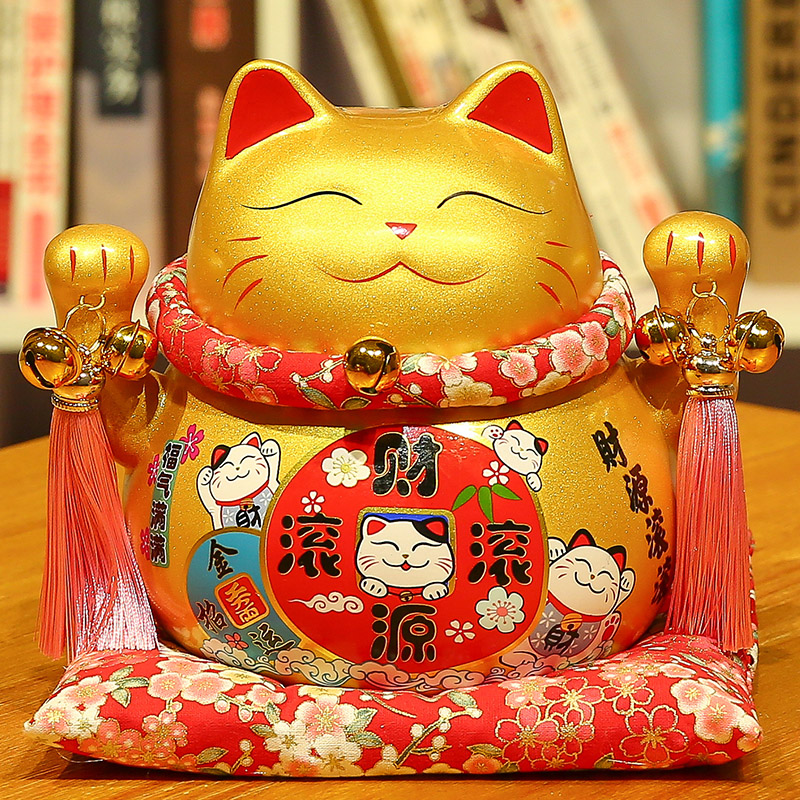 Cat small piece widgeting household living room deposit cans open gift shop electric savings tank home