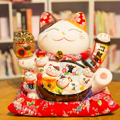 Hanqing lucky cat ornaments opening ornaments Creative shop piggy bank piggy bank opening gifts large home