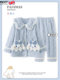 Korean Uamtor Kidsren's Pajamas Autumn and Winter New Coral Velvet Thickeneded Flannel Girls Home Wear Set