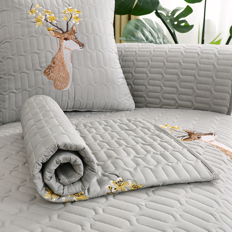 Sofa pad four seasons of general anti-slip cushion Nordic simple cover solid wooden sofa cover all-inclusive pan-cover