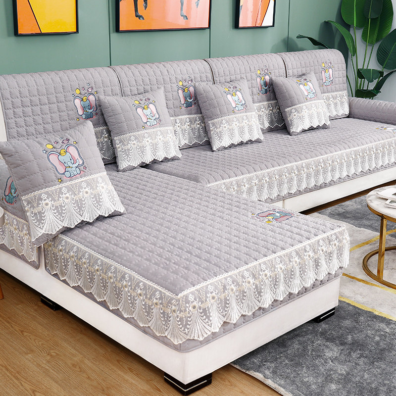 Sofa cushion Four Seasons Anti-Slip Cushion Subleather Sofa Cover Full Bag Universal Cover Backrest Cushion Armrest Universal Cover Cloth