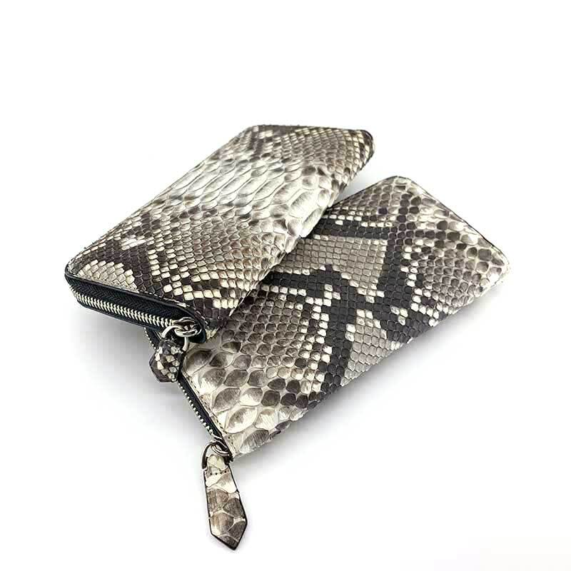 Python Skin 2023 New Model Women's Wallet Long Zipper Men's Large Capacity Genuine Leather Elegant High-End Trendy Brand Wallet