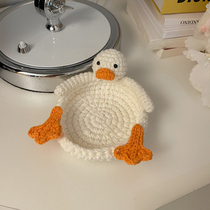 Lying swimming duck coaster diy material package wool crochet homemade boredom relief passing time ornaments