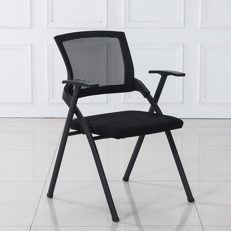 Brief Folding Meeting Chair Staff Computer Training Chair Guests reception chair Negotiations chair with backrest with wheel move-Taobao
