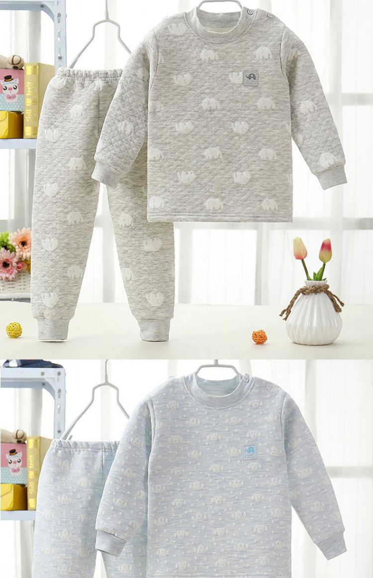 Đồ lót trẻ em ba lớp nhiệt đặt bông dày trẻ nhỏ quần lớn mùa đông quần cotton 1-16 tuổi đồ ngủ đáng yêu cho bé
