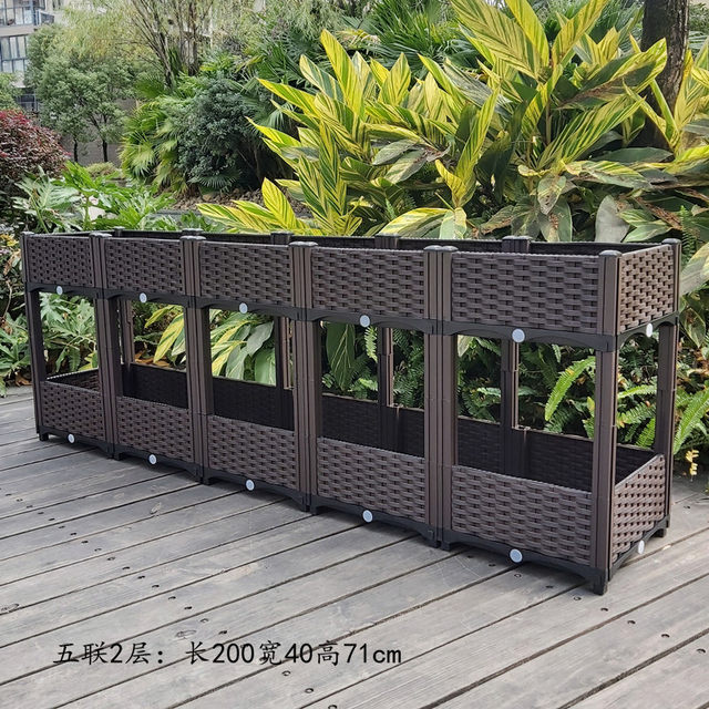 ເຮືອນ terrace balcony pot potifact flower pot equipment plastic extra large extra clearance ຜັກ ປ່ອງປູກສີ່ຫຼ່ຽມ