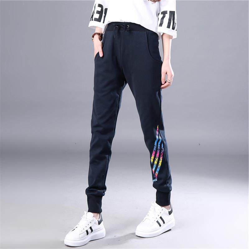 Fila Pei Le Qiu Summer Sweatpants Women's Thin Pants Cotton Loose Drawstring Harem Pants Slim Little Feet Student