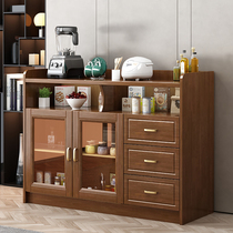 Solid wood sideboard against the wall low wine cabinet living room dining room office storage glass tea tea cabinet kitchen cupboard