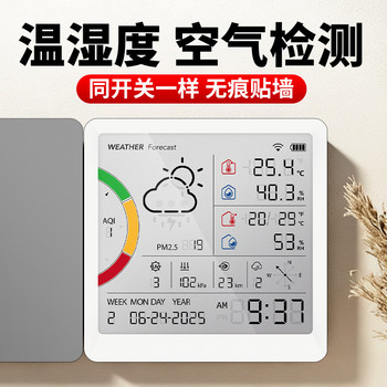 86 Type Panel Thermometer and Hygrometer Indoor Electronic Household High-Precision Temperature and Humidity Meter Air Quality Detection