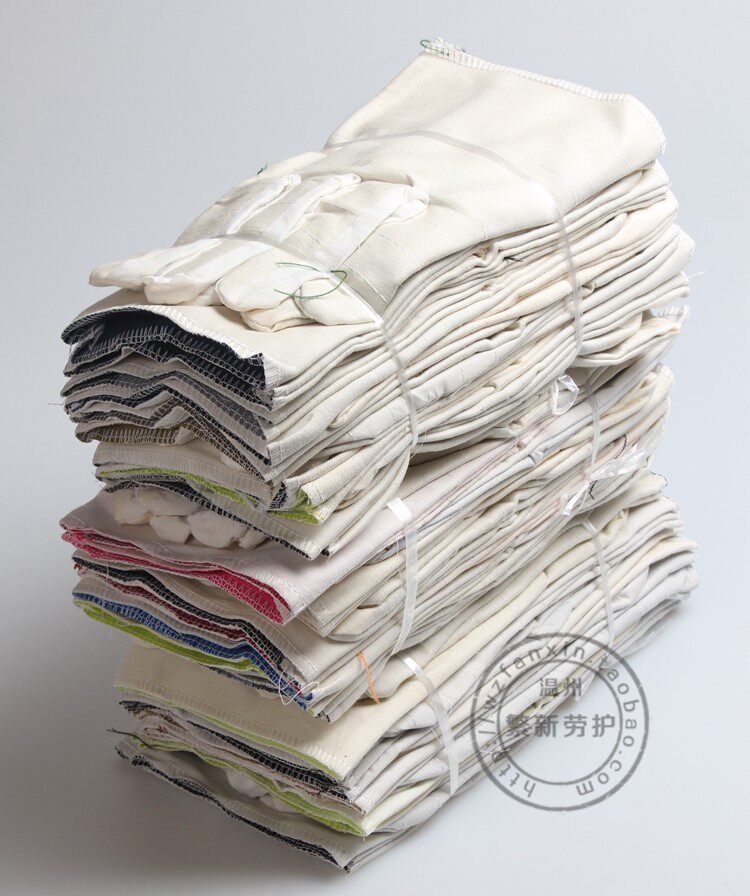 Canvas Gloves Cloth Gloves Factory Resistant Oil Stain Oil Stains Gloves Machinery Making Gloves Double Layer Thickened Rao Gloves