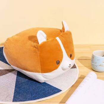 Miniso Cute Corgi Cube Pillow, Cute Nap Pillow, Non-Shedding, Leisure