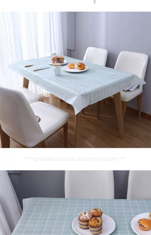 Khăn trải bàn Bắc Âu không thấm nước chống vảy dầu không dùng một lần khăn trải bàn bằng vải lưới bàn cà phê vải bàn vải PVC - Khăn trải bàn khăn bàn ăn