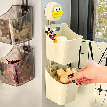 Suction cup onion, ginger and garlic storage box kitchen storage rack