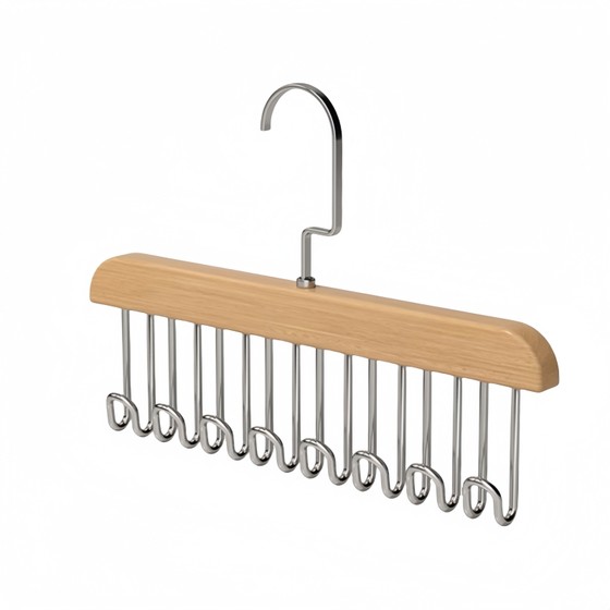 木质吊带挂衣架内衣挂钩木质收纳多功能衣架胸罩波浪晾多用钩衣架