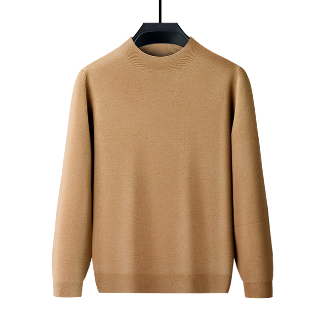 Pullover wool round neck high-end men's cardigan