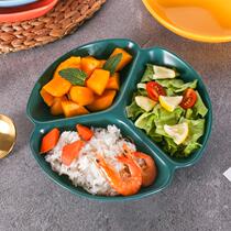 Tableware ceramic bento two-grid bowl three-grid bowl sub-grid dish dish home separated bowl fat-reducing lunch box