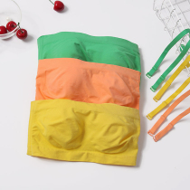 Manifen sports one-piece girl bra with steel ring gathering bottom and anti-light underwear sling vest