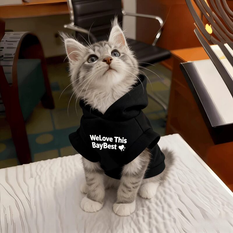 Cat Hoodie, Early Spring Thin Style, Stylish and Eye-Catching, Anti-Shedding, Summer Ragdoll Cat, Golden Tabby Kitten Clothes Cat Hoodie, Early Spring Thin Style, Stylish and Eye-Catching, Anti-Shedding, Summer Ragdoll Cat, Golden Tabby Kitten Clothes