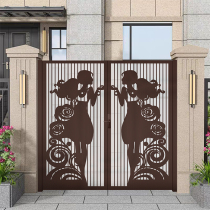 Self-built house Villa Stainless Steel Entrance push-pull Sliding Door Folding Door primary-secondary courtyard gate garden entrance door