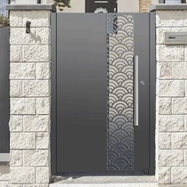 Minimalist Entrance Countryside Gate Iron Art Portal External Courtyard Door Garden Yard Gate Villa Stainless Steel Double Open Door