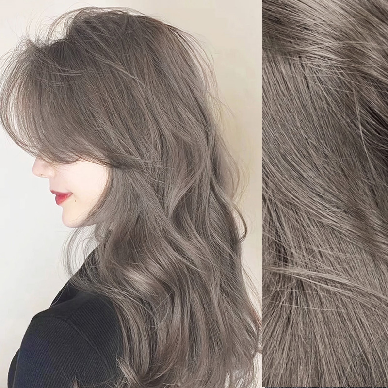 (Foil Sirun) Milk tea gray-brown hair dye at home dyed foam foam white plant pure cream female summer